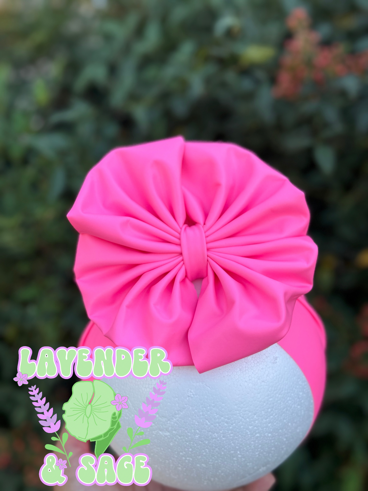 Pleather Pink Messy Headwrap (6-9m)
